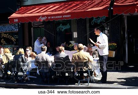 Picture - People at Pavement Restaurant New York City USA. Fotosearch