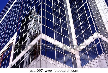 Reflection on Custom House Tower Boston USA View Large Photo Image Stock Photo - Reflection on Custom House Tower Boston USA. Fotosearch