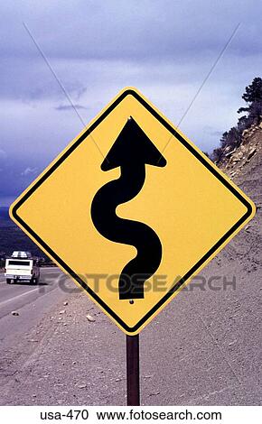 'Road Bends' Road Sign Utah View Large Photo Image Stock Image - 'Road Bends' Road Sign Utah. Fotosearch