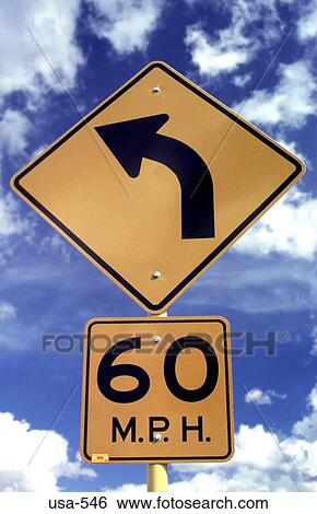 'Road Bends' Sign on US Highway View Large Photo Image Stock Photograph - 'Road Bends' Sign on US Highway. Fotosearch