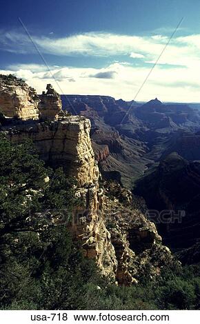 Stock Photo - Rock Formations above the Grand Canyon Arizona. Fotosearch