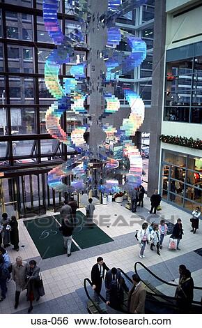 Stock Photograph - Shopping Mall Foyer Cleveland. Fotosearch