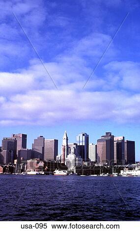 Skyline Boston Inner Harbour USA View Large Photo Image Stock Photography - Skyline Boston Inner Harbour USA. Fotosearch