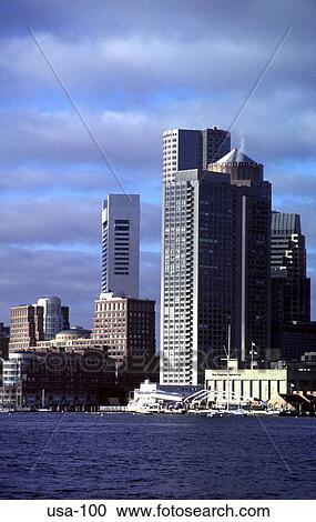 Skyline of Financial District Boston USA View Large Photo Image Stock Image - Skyline of Financial District Boston USA. Fotosearch