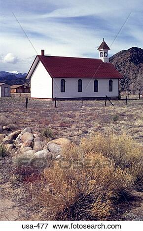 Stock Photo - Small Church in Desert Chaffee Colorado. Fotosearch