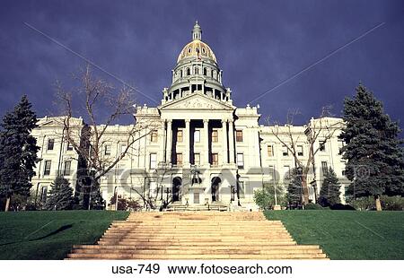 State Capitol Denver Colorado View Large Photo Image Stock Photo - State Capitol Denver Colorado. Fotosearch
