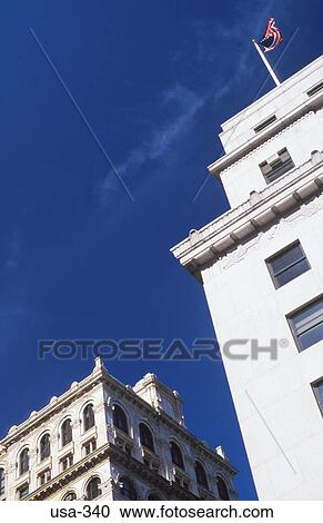 Tops of Art Deco Office Buildings New York City USA View Large Photo Image Stock Image - Tops of Art Deco Office Buildings New York City USA. Fotosearch