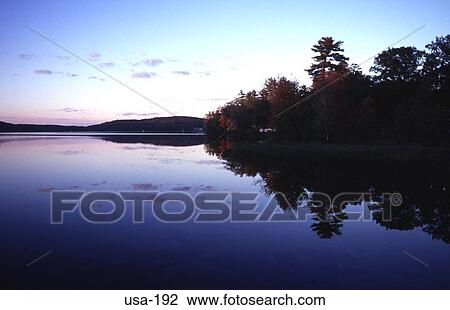 Twilight Reflections in Spofford Lake USA View Large Photo Image Stock Image - Twilight Reflections in Spofford Lake USA. Fotosearch