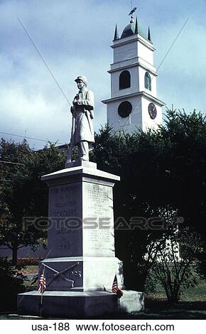 Stock Photo - Union Soldier Monument Lyme New Hampshire USA. Fotosearch