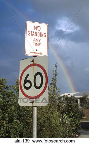 60 kph Speed Limit Sign Australia View Large Photo Image Stock Photo - 60 kph Speed Limit Sign Australia. Fotosearch
