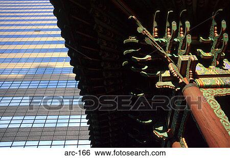 Ancient and Modern Architecture Seoul South Korea View Large Photo Image Stock Photograph - Ancient and Modern Architecture Seoul South Korea. Fotosearch