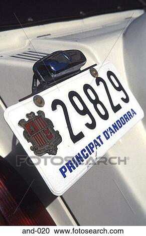 Andorran Number Plate View Large Photo Image Stock Image - Andorran Number Plate. Fotosearch