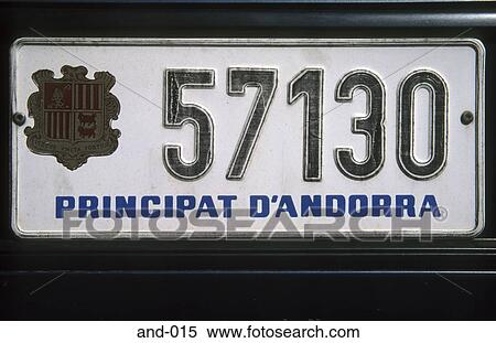 Andorran Number Plate View Large Photo Image Stock Photography - Andorran Number Plate. Fotosearch