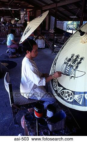 Artist Illustrating Large Parasol Thailand Asia View Large Photo Image Stock Image - Artist Illustrating Large Parasol Thailand Asia. Fotosearch