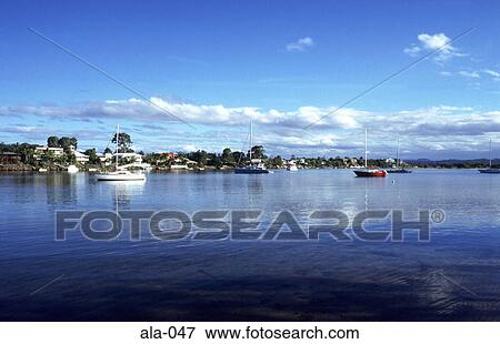 Boats on a Large River Noosa Queensland Australia View Large Photo Image Stock Photo - Boats on a Large River Noosa Queensland Australia. Fotosearch