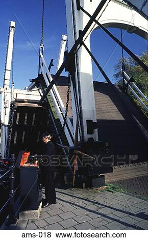 Bridge Keeper Raising Bascule Bridge Amsterdam View Large Photo Image Stock Photo - Bridge Keeper Raising Bascule Bridge Amsterdam. Fotosearch