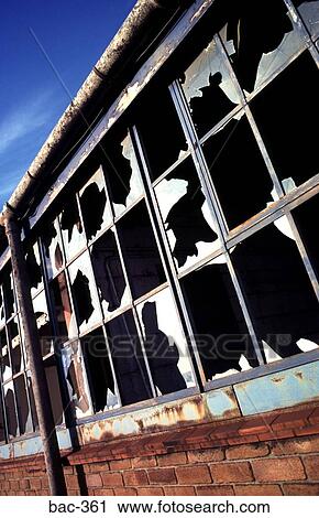 Broken Warehouse Windows View Large Photo Image Stock Image - Broken Warehouse Windows. Fotosearch