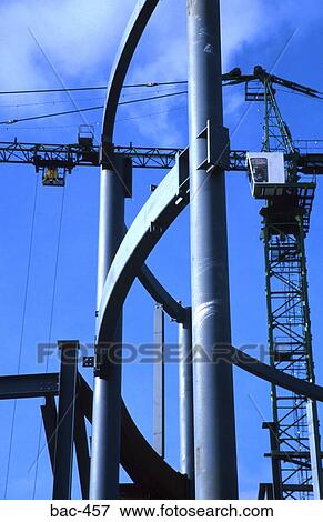 Building Crane and Curved Metal Structure View Large Photo Image Stock Photo - Building Crane and Curved Metal Structure. Fotosearch