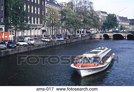 Canal Cruise Boat Amsterdam View Large Photo Image Stock Photo - Canal Cruise Boat Amsterdam. Fotosearch