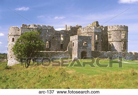 Carew Castle Pembrokeshire View Large Photo Image Stock Photo - Carew Castle Pembrokeshire. Fotosearch