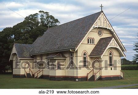 Stock Photo - Clapboard Church in Rural New South Wales Australia. Fotosearch