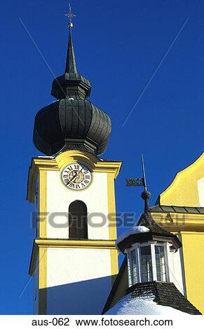 Clock Tower of Church Soll Austria View Large Photo Image Stock Image - Clock Tower of Church Soll Austria. Fotosearch