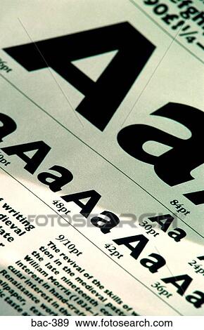 Close up of Printing Size Sample Text View Large Photo Image Stock Photo - Close up of Printing Size Sample Text. Fotosearch