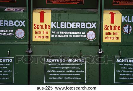 Clothes Recycling Bins Austria View Large Photo Image Stock Photography - Clothes Recycling Bins Austria. Fotosearch