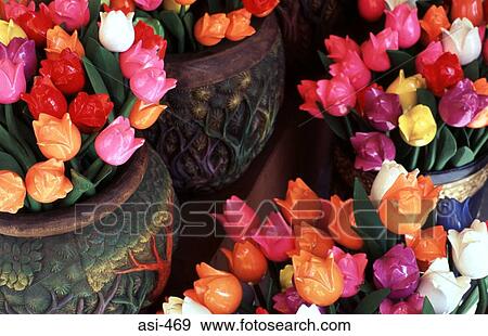 Colour Wooden Flowers Chiang Mai Thailand Asia View Large Photo Image Stock Photo - Colour Wooden Flowers Chiang Mai Thailand Asia. Fotosearch