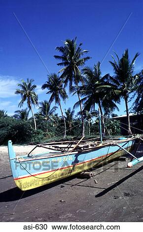 Stock Image - Colourful Traditional Boat The Philippines Asia. Fotosearch