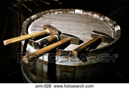 Coopers Tools on Barrel View Large Photo Image Stock Photo - Coopers Tools on Barrel. Fotosearch