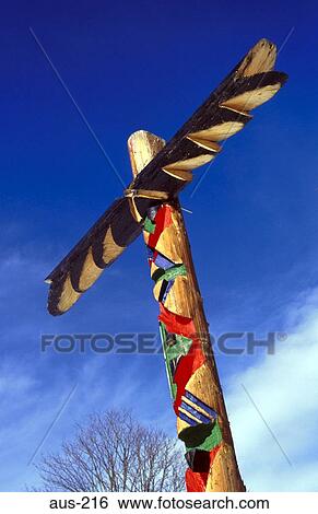 Copy Of North American Totem Pole Austria View Large Photo Image Stock Photograph - Copy Of North American Totem Pole Austria. Fotosearch