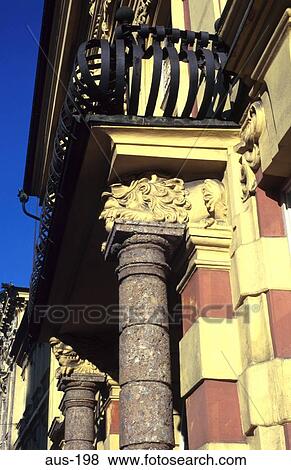 Stock Photo - Corinthian Column on Painted Building Innsbruck. Fotosearch