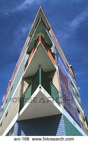 Corner of Modern Building La Boca Argentina View Large Photo Image Stock Photo - Corner of Modern Building La Boca Argentina. Fotosearch