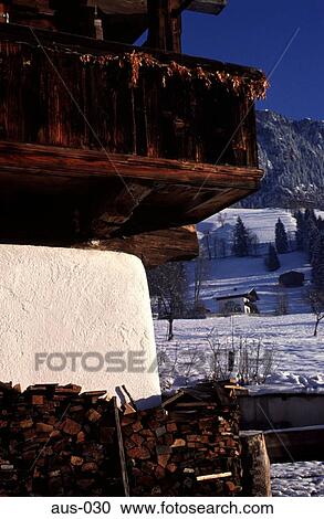 Corner of Traditional Alpine House Austria View Large Photo Image Stock Image - Corner of Traditional Alpine House Austria. Fotosearch