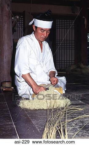 Craftsman Preparing Reeds Seoul Korea Asia View Large Photo Image Stock Photo - Craftsman Preparing Reeds Seoul Korea Asia. Fotosearch