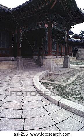 Curved Path to Chandgok Palace Seoul Korea Asia View Large Photo Image Stock Photography - Curved Path to Chandgok Palace Seoul Korea Asia. Fotosearch