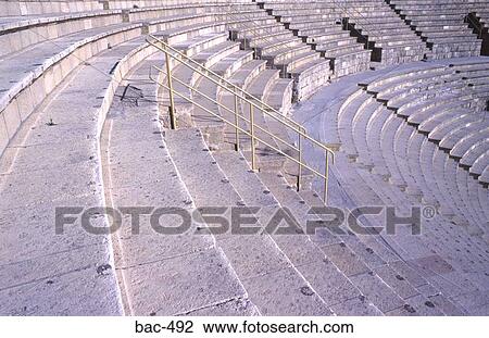 Stock Image - Curved Steps of Roman Theatre. Fotosearch