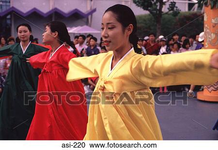 Dancing Women Taejon Korea Asia View Large Photo Image Stock Image - Dancing Women Taejon Korea Asia. Fotosearch