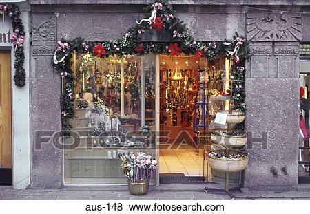 Stock Photo - Decorated Shop Display Innsbruck Austria. Fotosearch