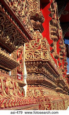 Stock Photo - Decorative Facade Chiang Mai Thailand Asia. Fotosearch