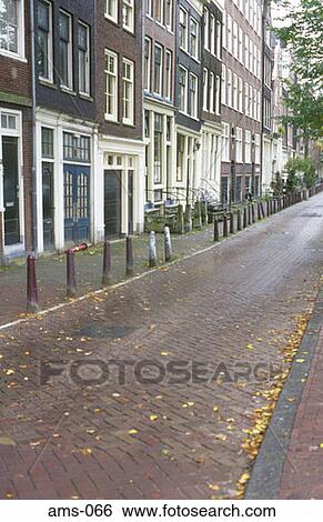 Deserted Cobbled Street in Old Amsterdam Holland View Large Photo Image Stock Photograph - Deserted Cobbled Street in Old Amsterdam Holland. Fotosearch