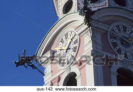 Detail of Baroque Clock Tower Innsbruck Austria View Large Photo Image Stock Image - Detail of Baroque Clock Tower Innsbruck Austria. Fotosearch