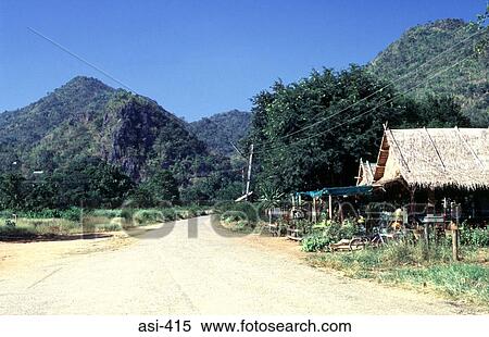 Stock Photography - Dirt Road Kwai District Thailand Asia. Fotosearch