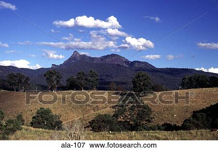 Stock Photo - Distant Mountains Mount Warning NSW Australia. Fotosearch