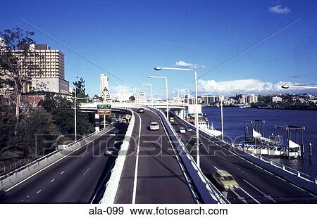Expressway through Brisbane Queensland Australia View Large Photo Image Stock Photo - Expressway through Brisbane Queensland Australia. Fotosearch