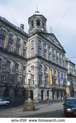 Facade of Koninklijk Palace Dam Square Amsterdam View Large Photo Image Stock Photo - Facade of Koninklijk Palace Dam Square Amsterdam. Fotosearch