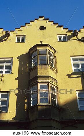 Facade of Town House Innsbruck Austria View Large Photo Image Stock Image - Facade of Town House Innsbruck Austria. Fotosearch