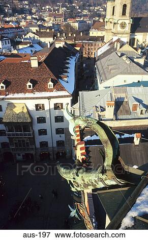 Fish Waterspout on Innsbruck Roof Austria View Large Photo Image Stock Photo - Fish Waterspout on Innsbruck Roof Austria. Fotosearch