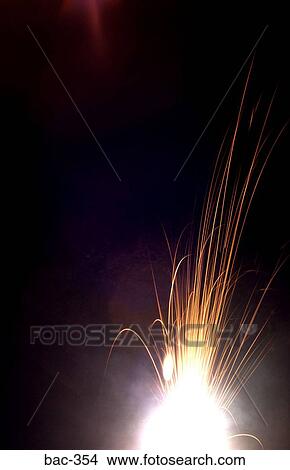Picture - Flare with tail of Sparks. Fotosearch